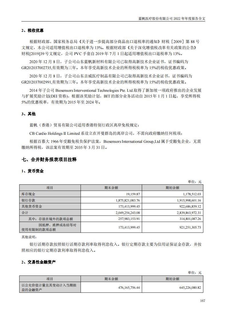 蓝帆医疗股份有限公司2022年年度报告_166