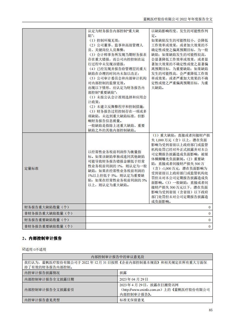 蓝帆医疗股份有限公司2022年年度报告_84