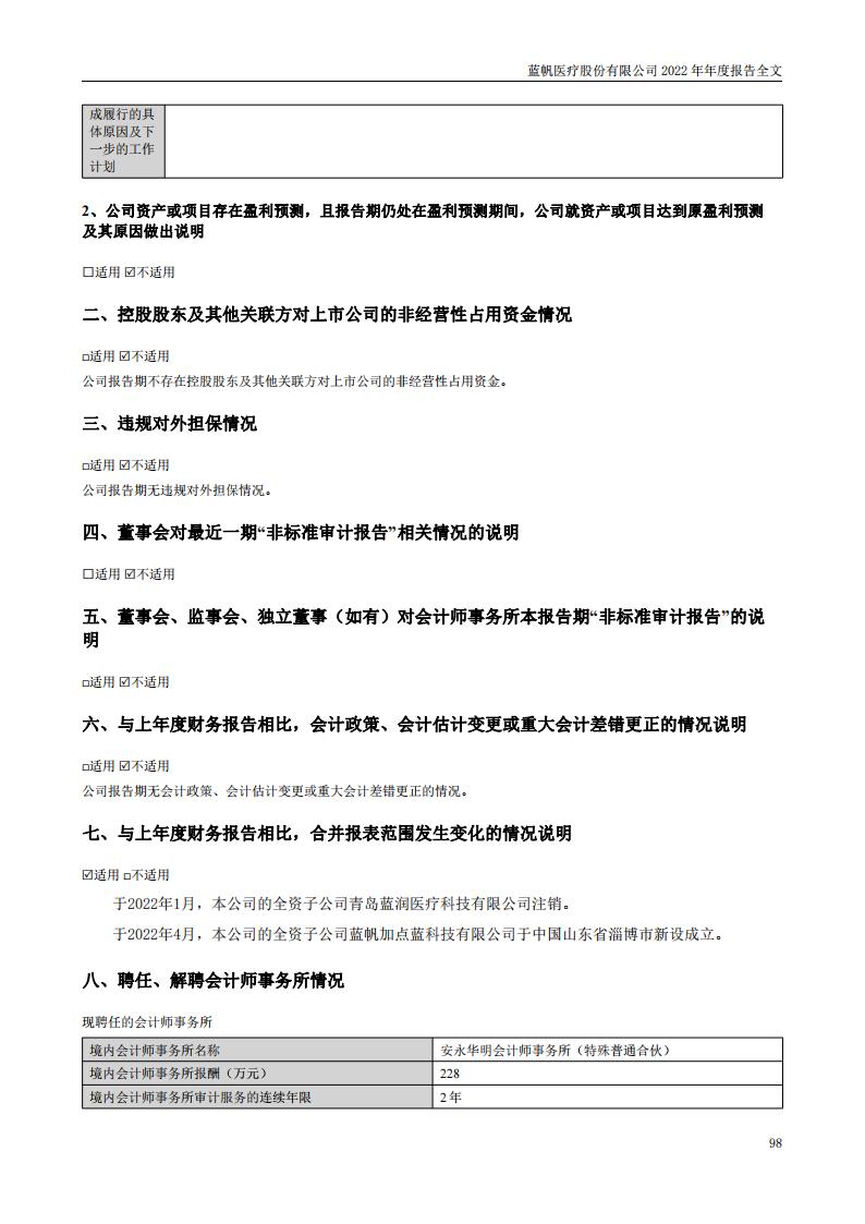 蓝帆医疗股份有限公司2022年年度报告_97