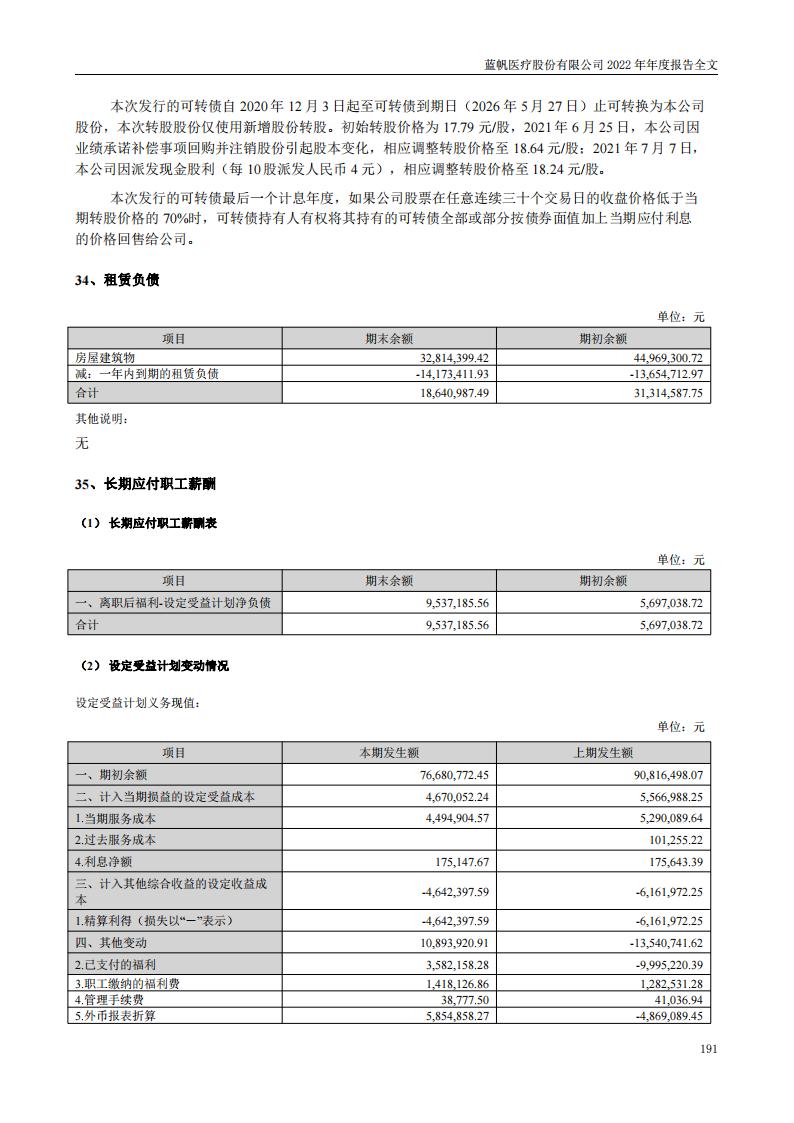 蓝帆医疗股份有限公司2022年年度报告_190