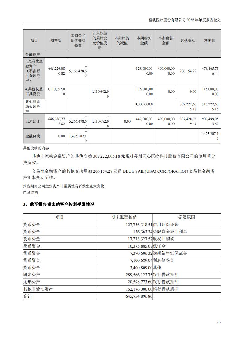 蓝帆医疗股份有限公司2022年年度报告_44