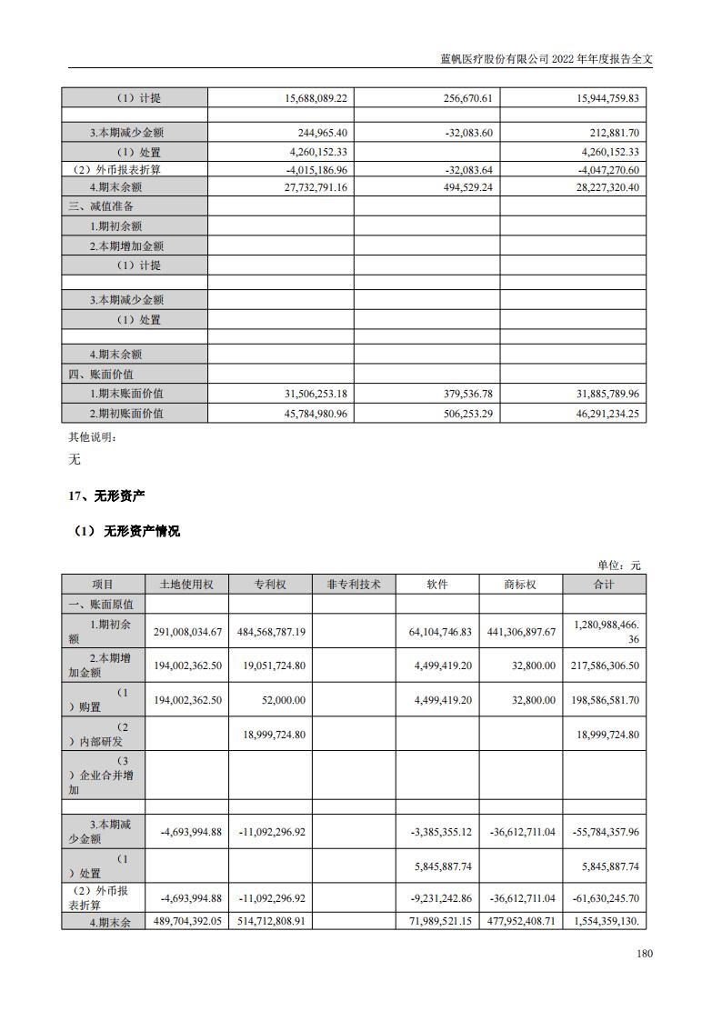 蓝帆医疗股份有限公司2022年年度报告_179