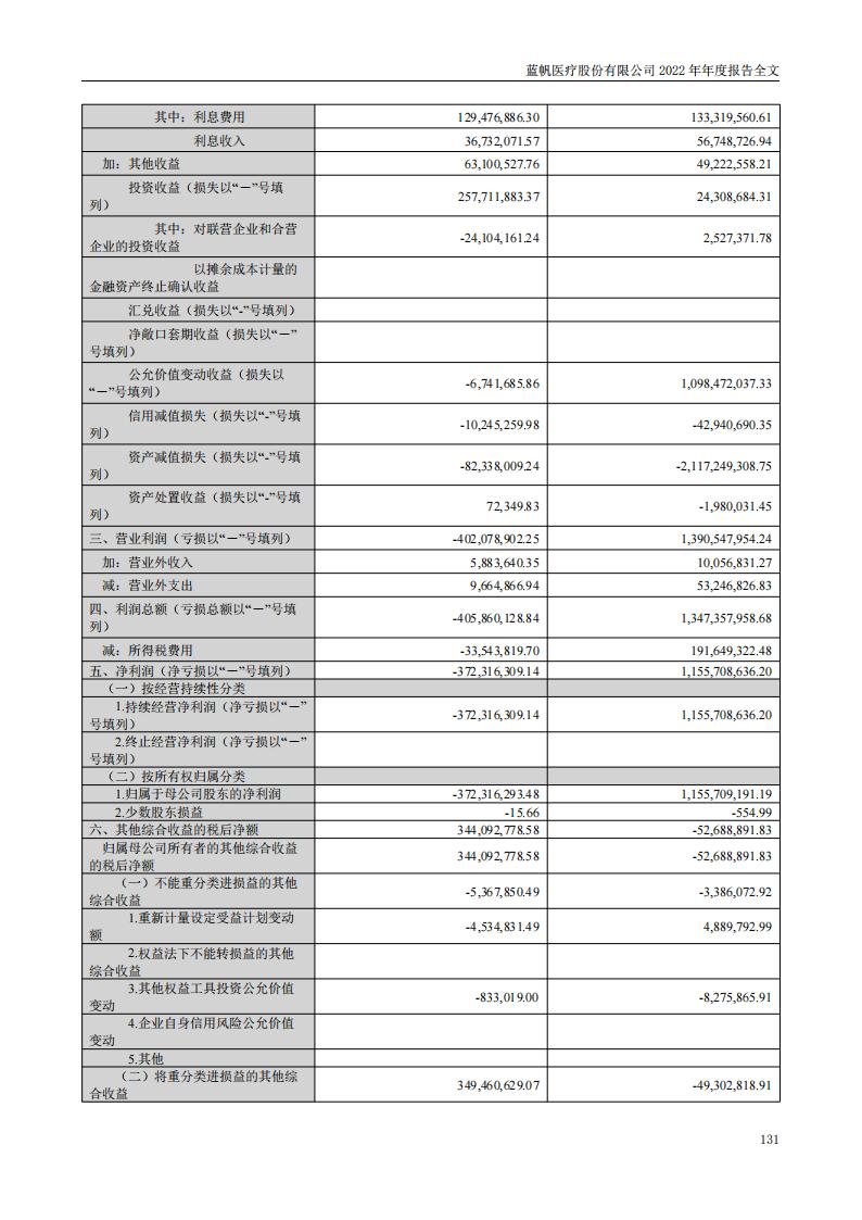 蓝帆医疗股份有限公司2022年年度报告_130