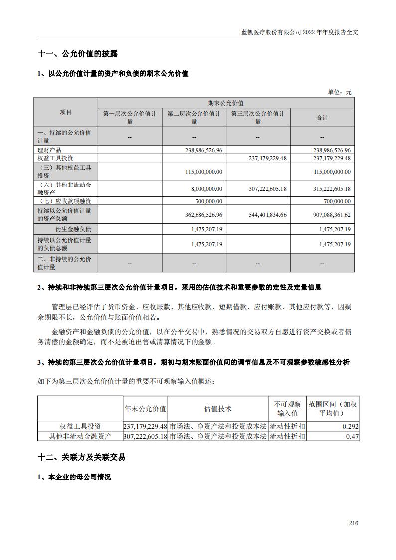 蓝帆医疗股份有限公司2022年年度报告_215