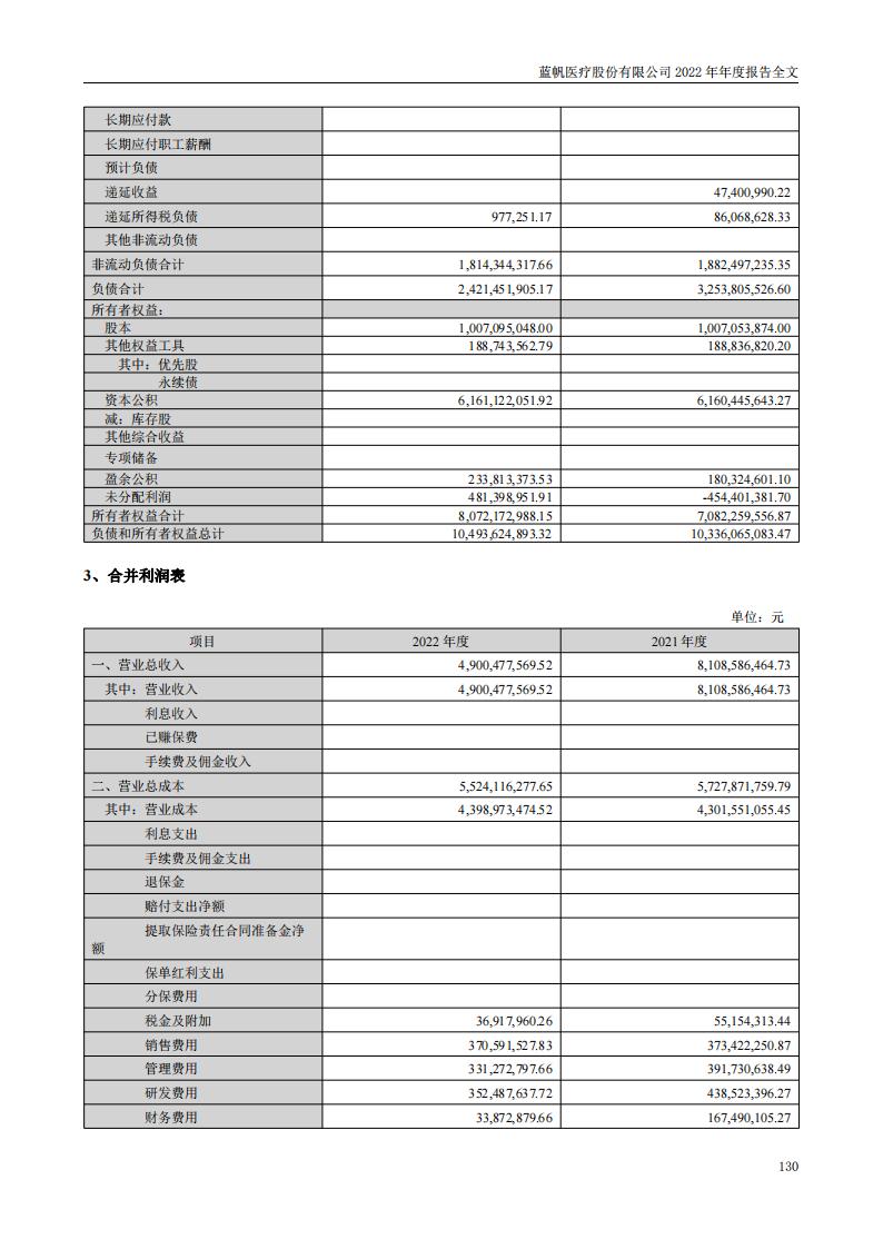 蓝帆医疗股份有限公司2022年年度报告_129