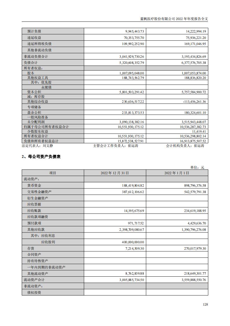 蓝帆医疗股份有限公司2022年年度报告_127