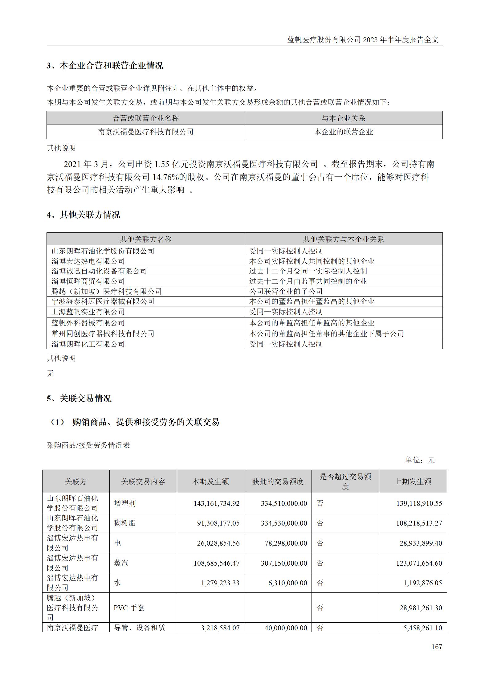 蓝帆医疗股份有限公司2023年半年度报告_167