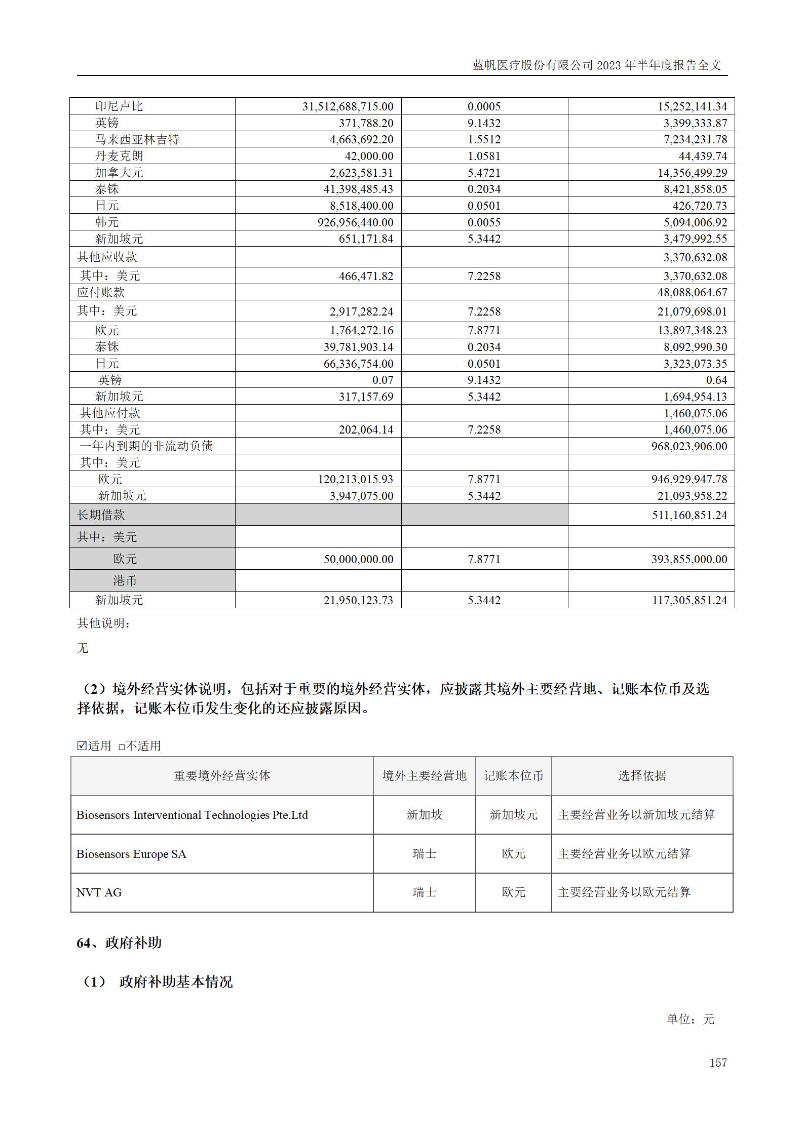 蓝帆医疗股份有限公司2023年半年度报告_157