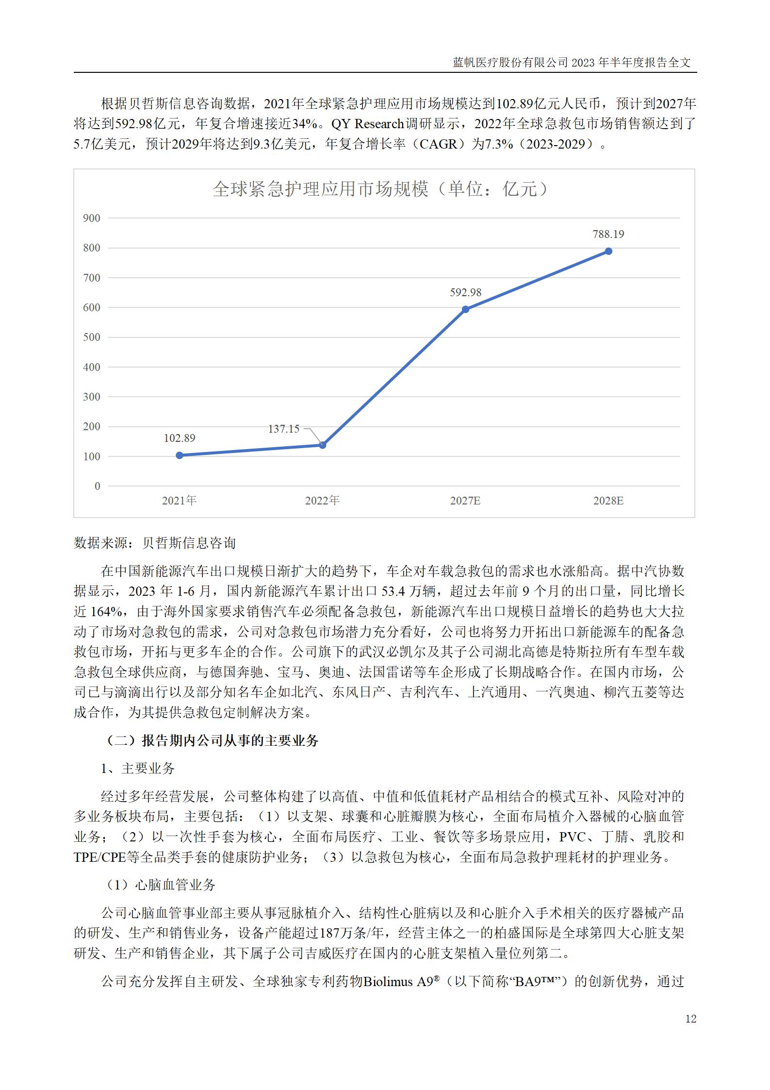 蓝帆医疗股份有限公司2023年半年度报告_12