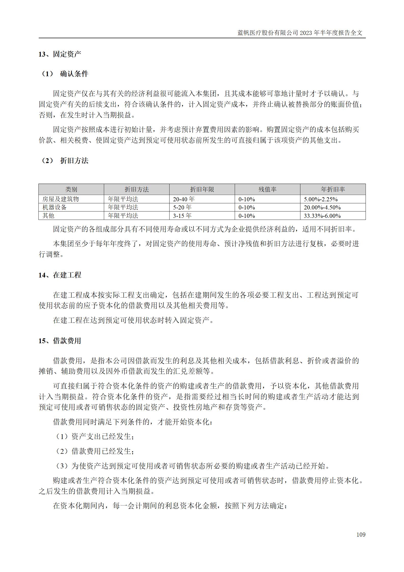 蓝帆医疗股份有限公司2023年半年度报告_109