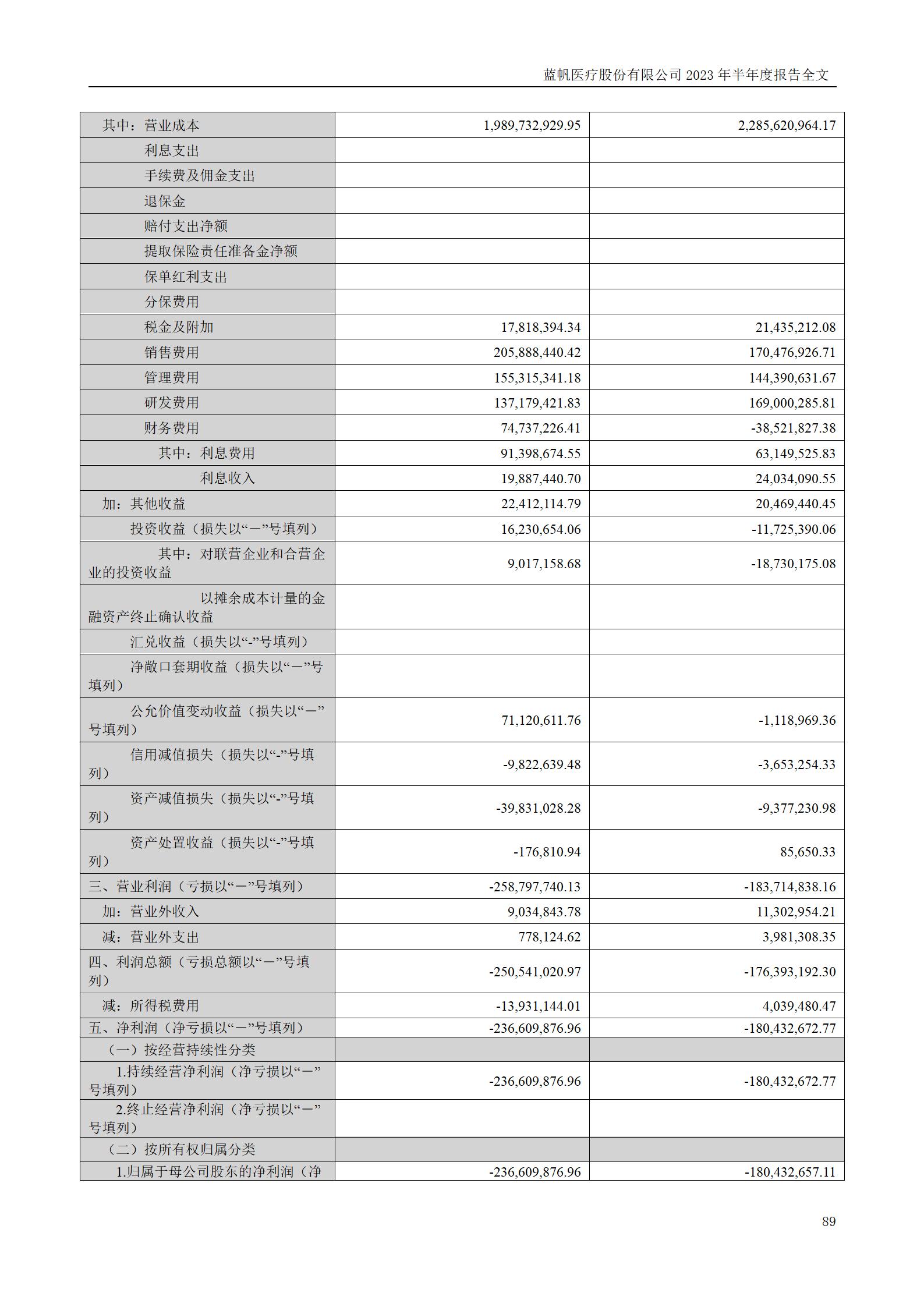 蓝帆医疗股份有限公司2023年半年度报告_89