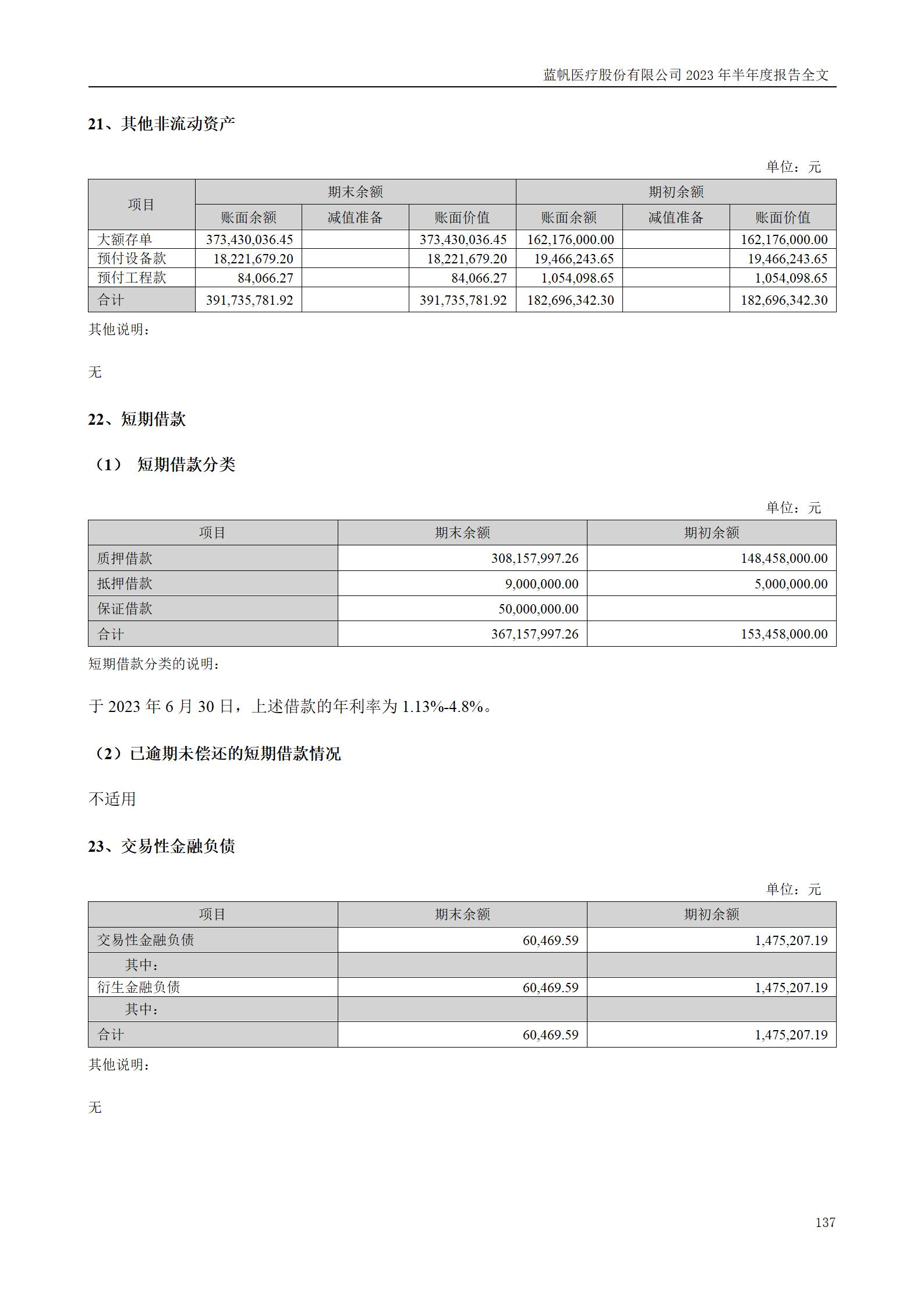 蓝帆医疗股份有限公司2023年半年度报告_137