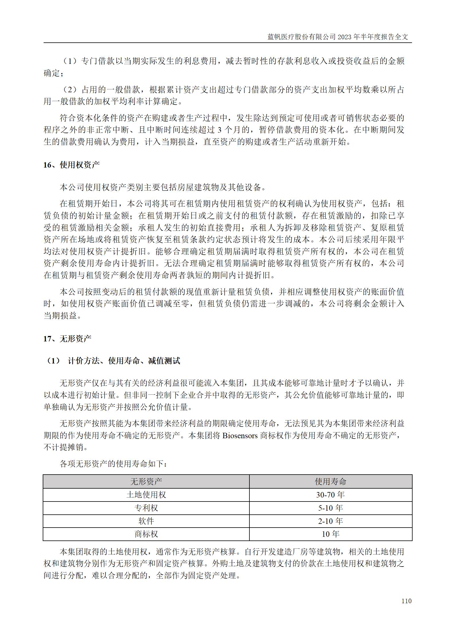 蓝帆医疗股份有限公司2023年半年度报告_110