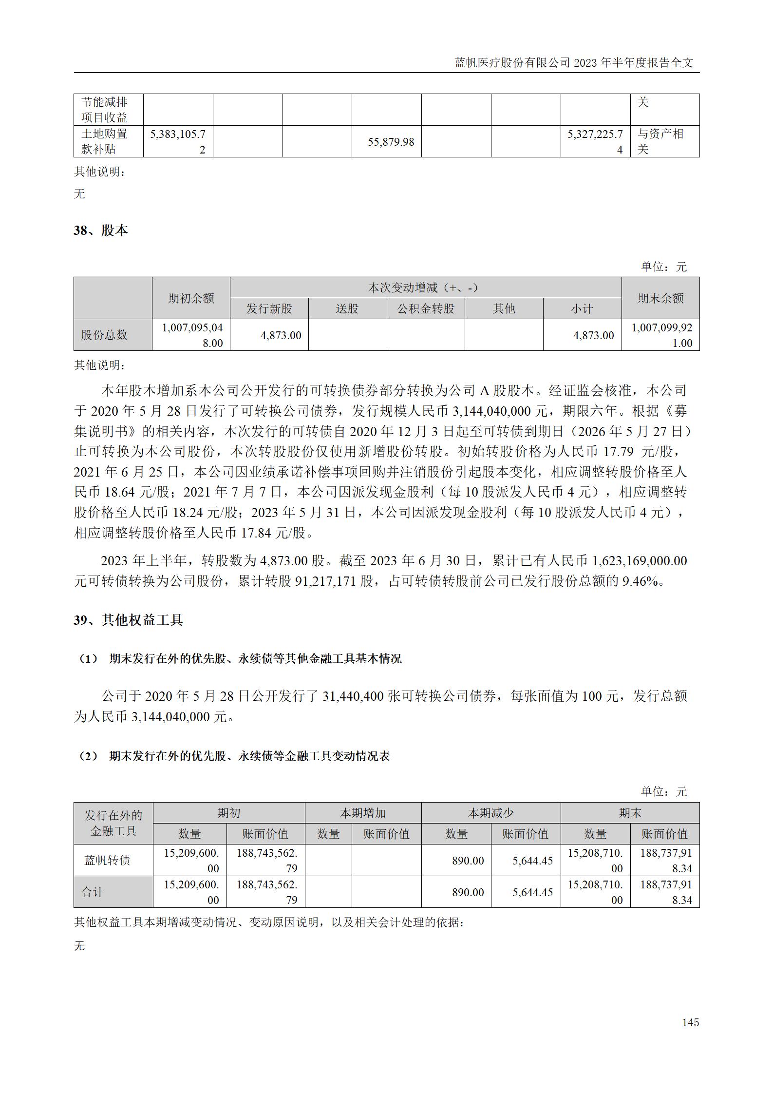 蓝帆医疗股份有限公司2023年半年度报告_145