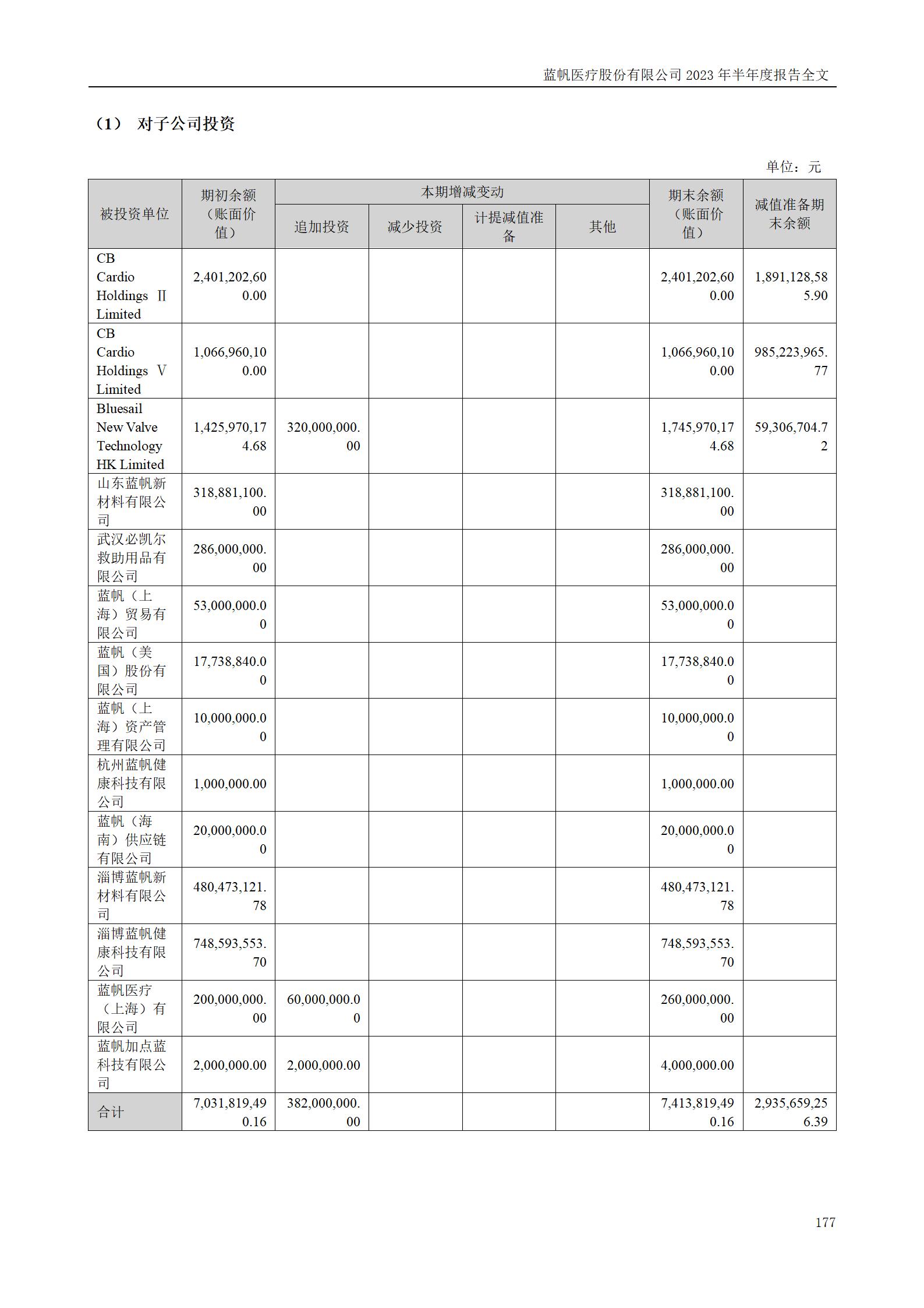 蓝帆医疗股份有限公司2023年半年度报告_177