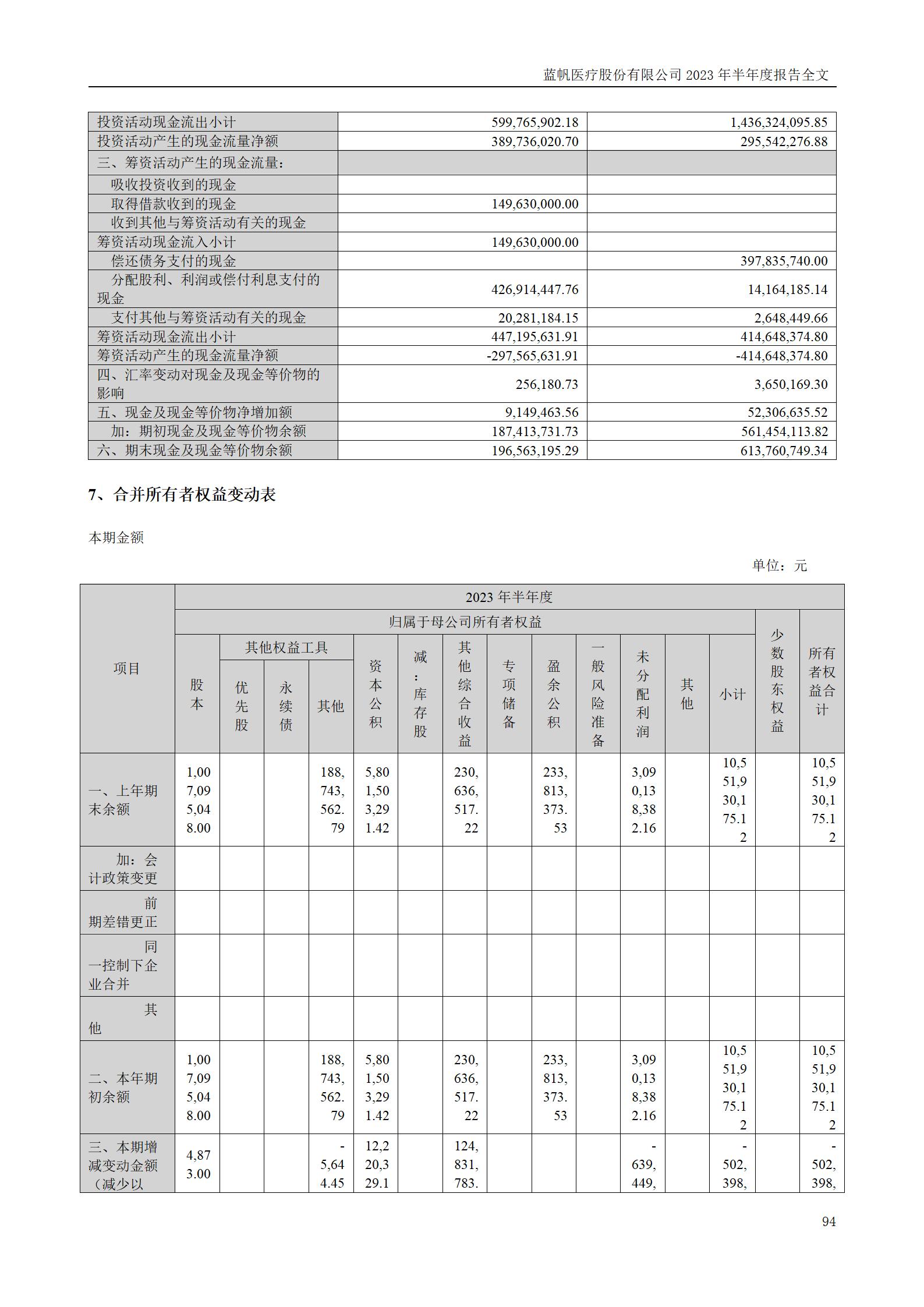 蓝帆医疗股份有限公司2023年半年度报告_94