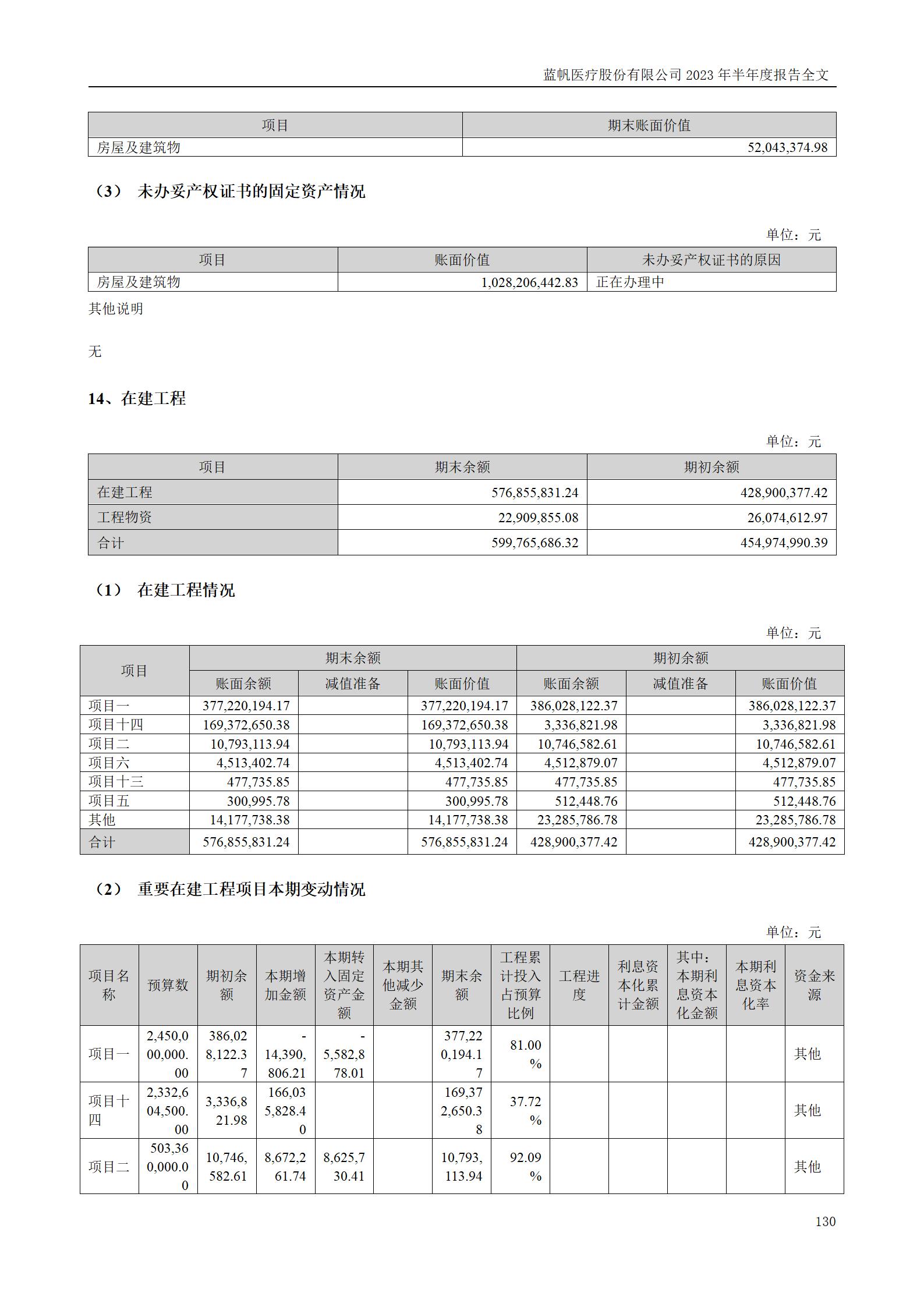 蓝帆医疗股份有限公司2023年半年度报告_130