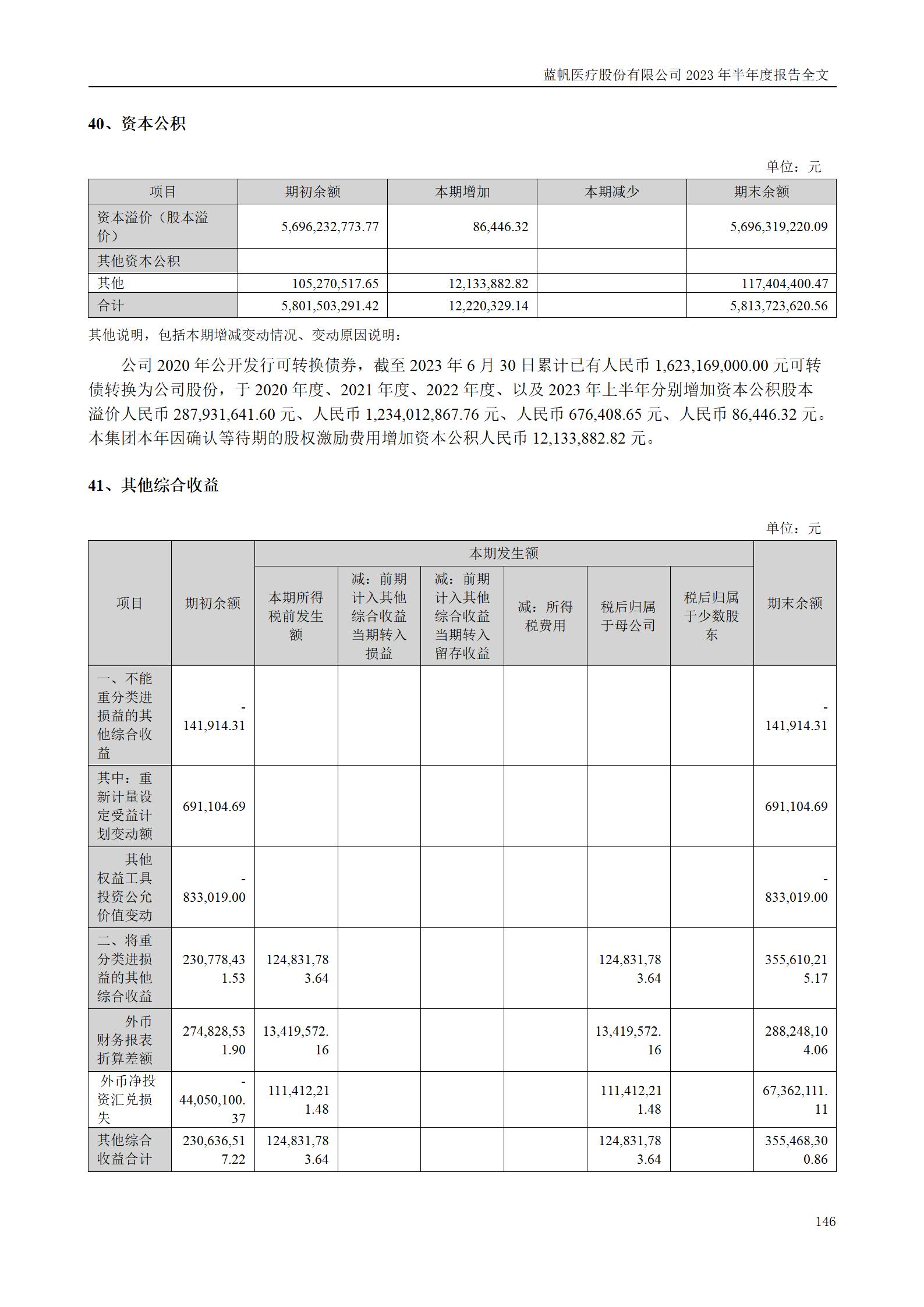 蓝帆医疗股份有限公司2023年半年度报告_146