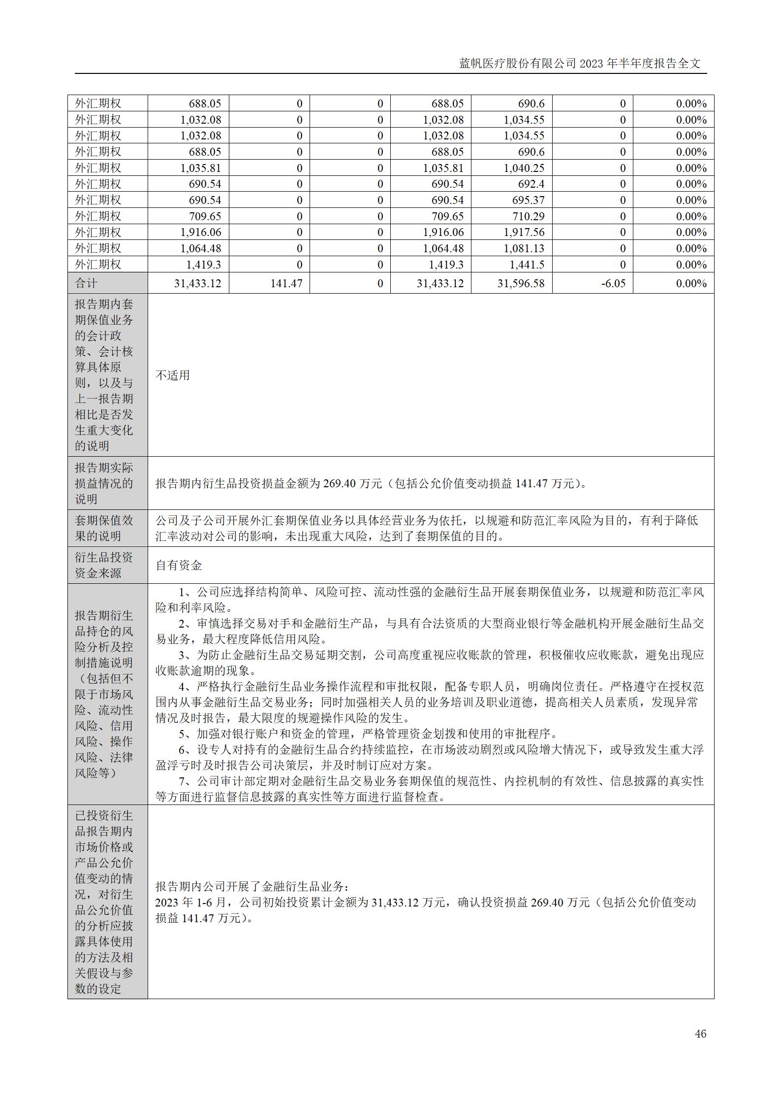 蓝帆医疗股份有限公司2023年半年度报告_46