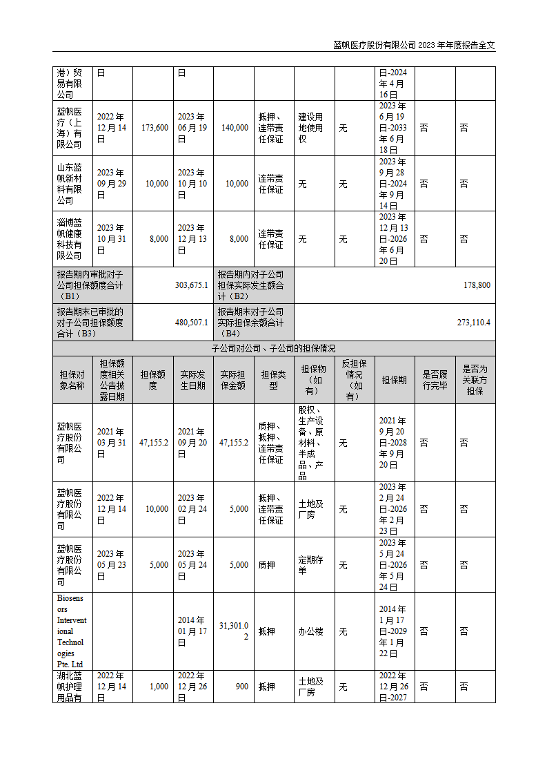 蓝帆医疗股份有限公司2023年年度报告_108