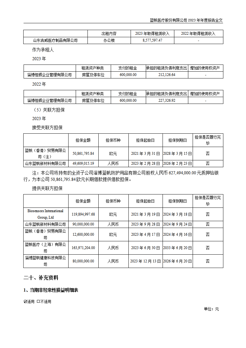 蓝帆医疗股份有限公司2023年年度报告_242