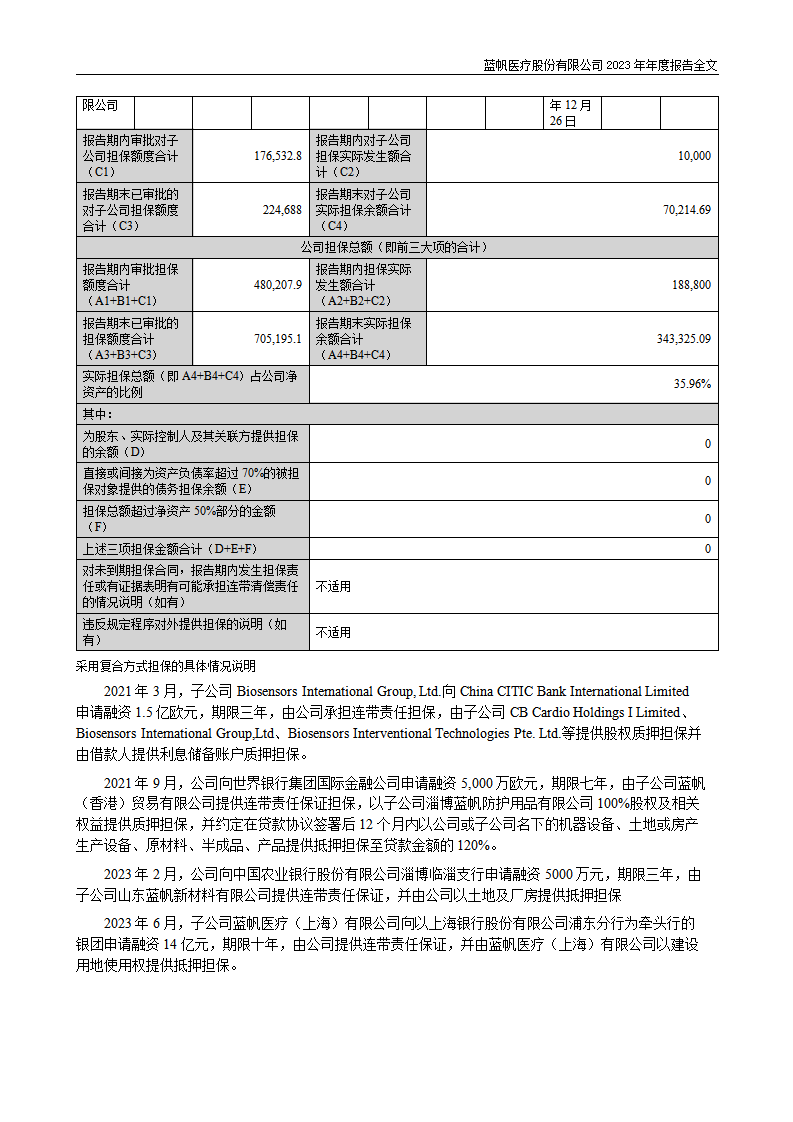 蓝帆医疗股份有限公司2023年年度报告_109