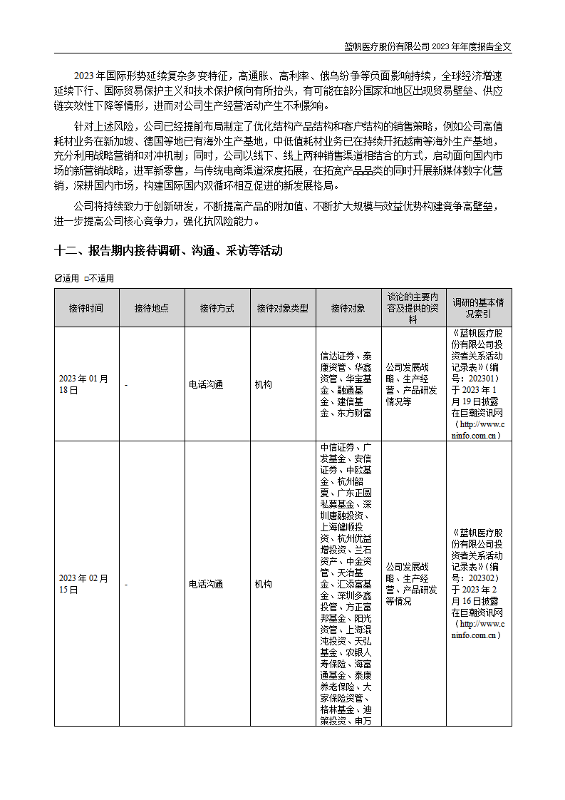 蓝帆医疗股份有限公司2023年年度报告_64