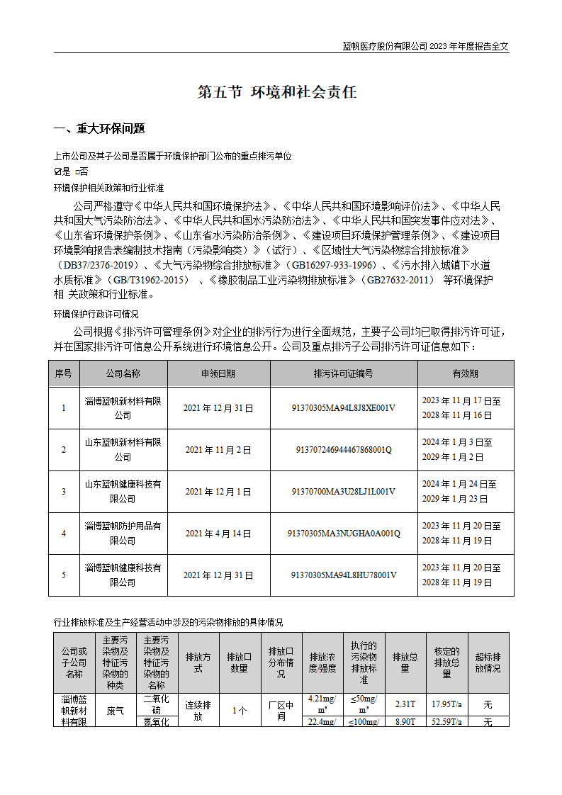 蓝帆医疗股份有限公司2023年年度报告_94