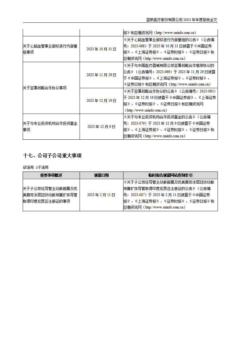 蓝帆医疗股份有限公司2023年年度报告_112