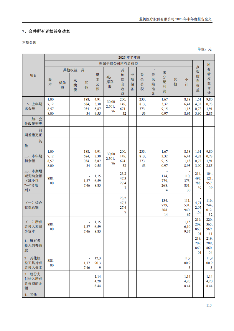 蓝帆医疗：2025年半年度报告_113