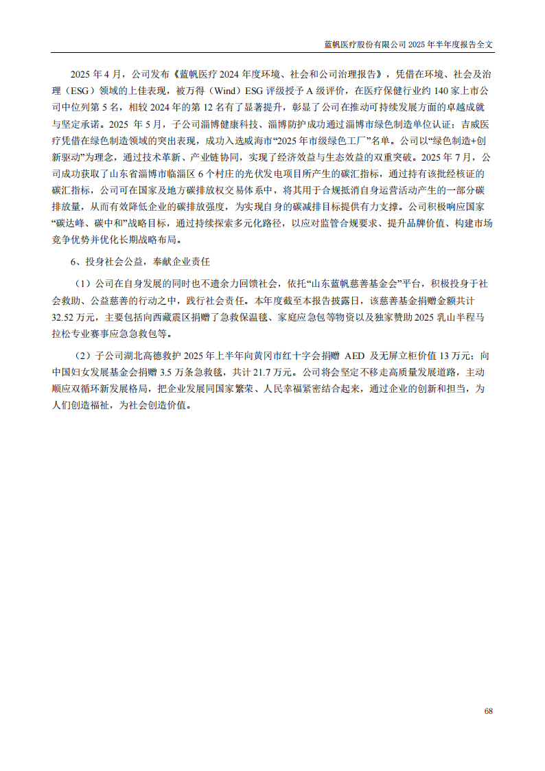 蓝帆医疗：2025年半年度报告_68