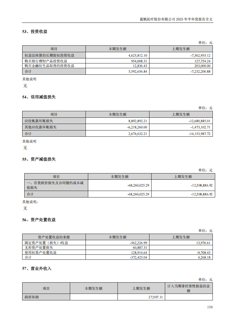 蓝帆医疗：2025年半年度报告_170