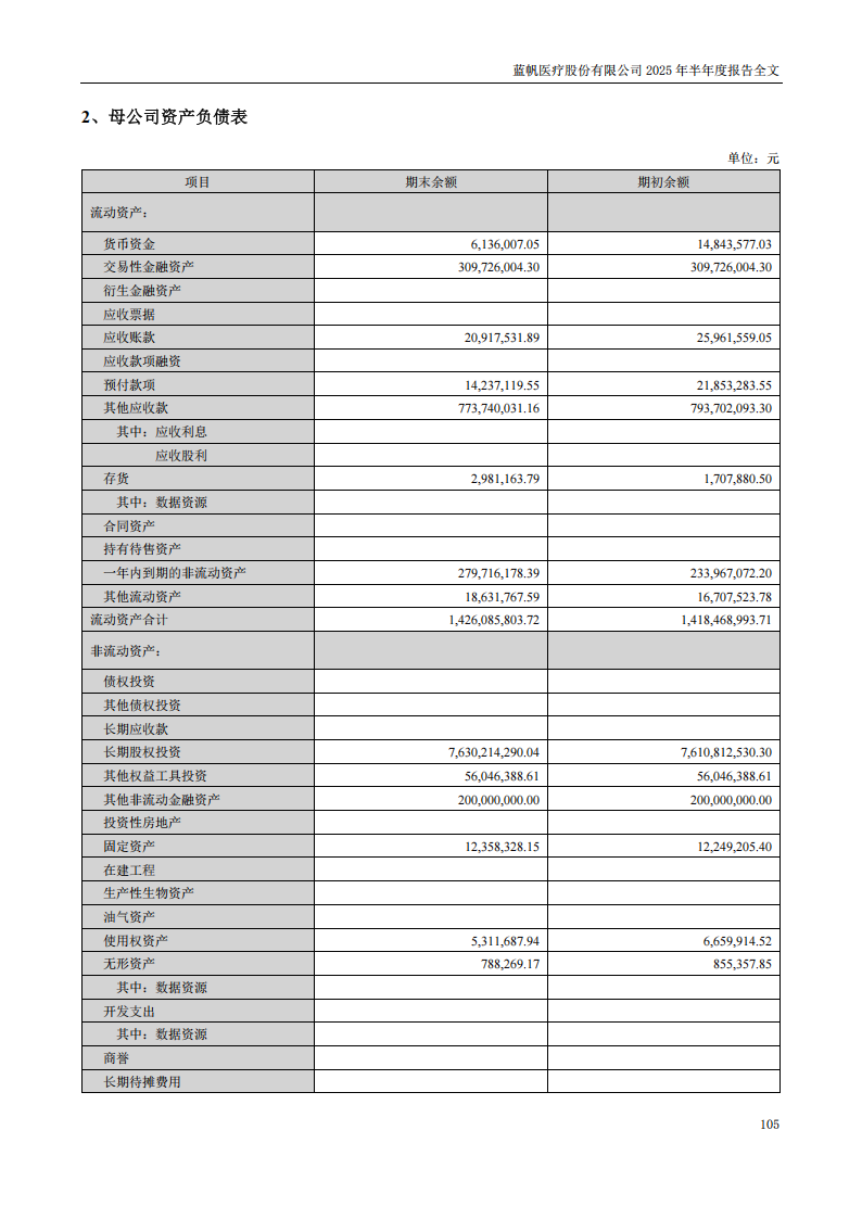 蓝帆医疗：2025年半年度报告_105