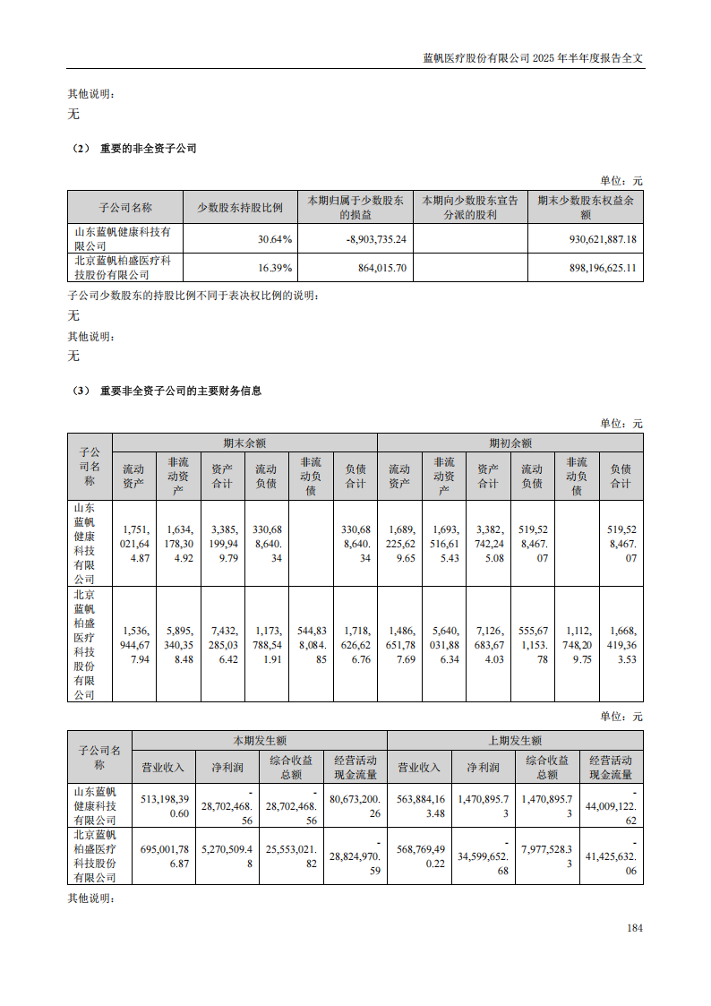 蓝帆医疗：2025年半年度报告_184