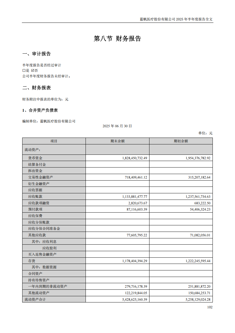 蓝帆医疗：2025年半年度报告_102