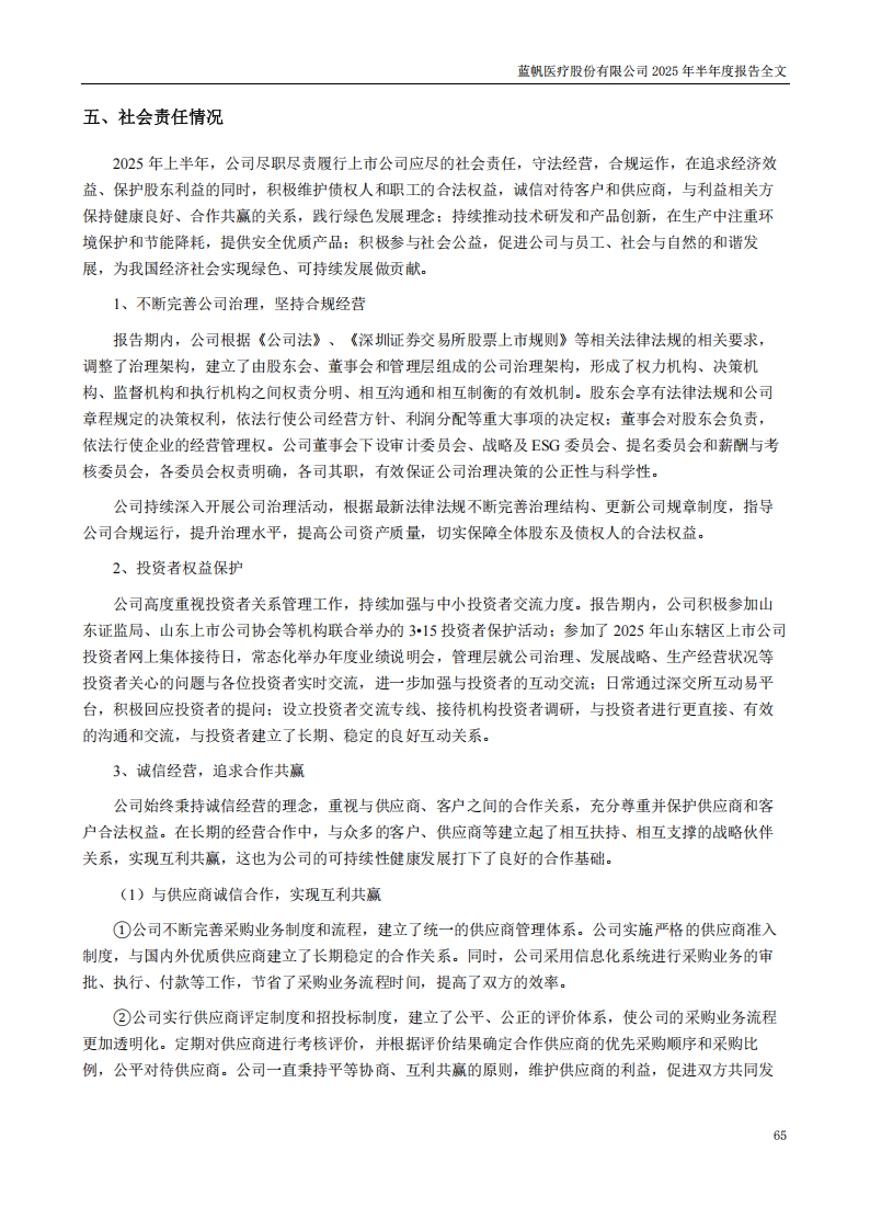 蓝帆医疗：2025年半年度报告_65