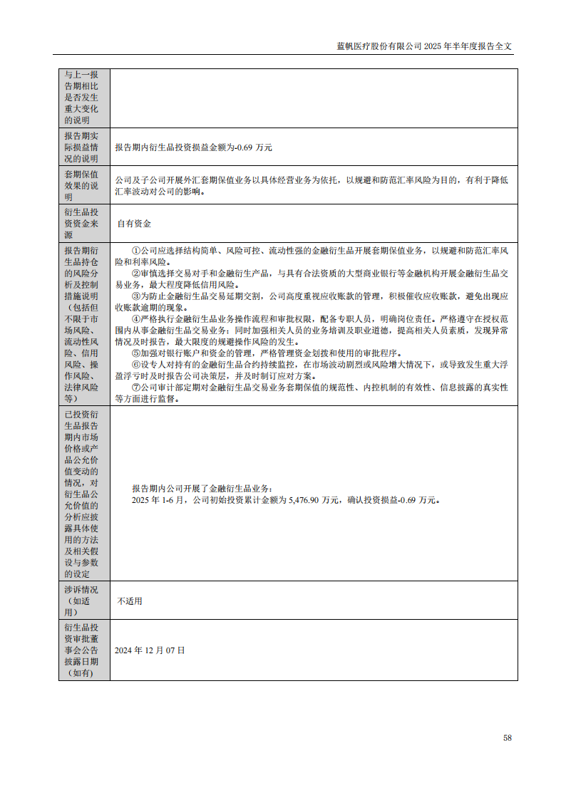 蓝帆医疗：2025年半年度报告_58