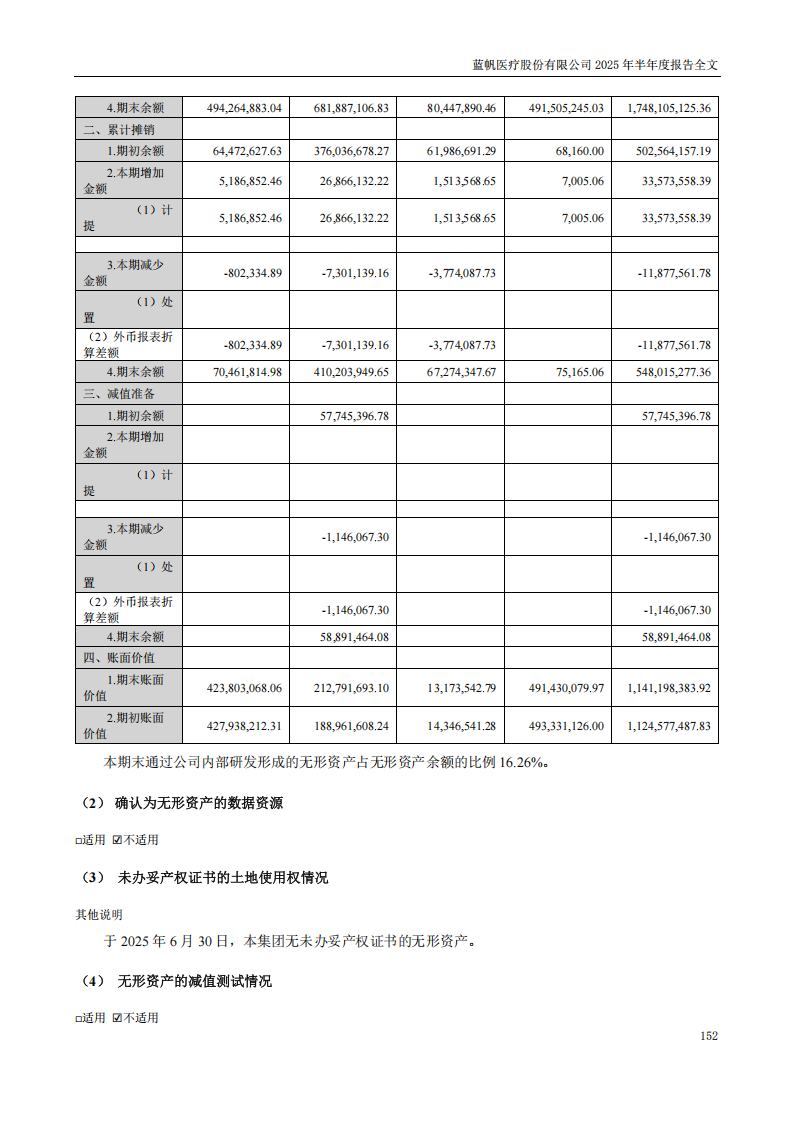 蓝帆医疗：2025年半年度报告_152